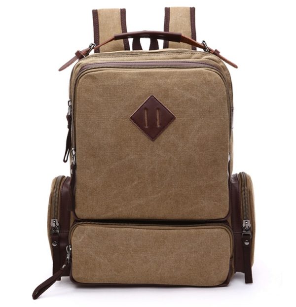 LAMI Vintage Canvas Large Capacity Men travel Backpack - Image 3