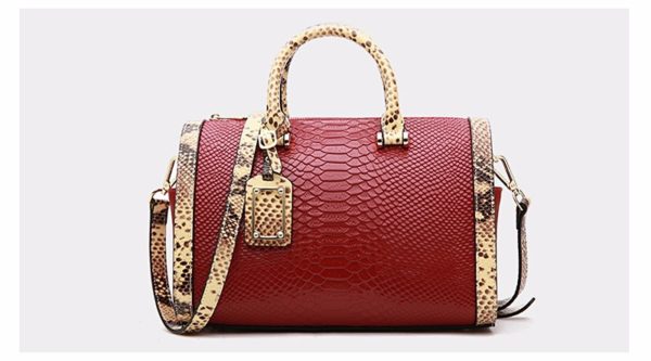 ZANY High Quality Fashion Snake Skin Ladies Leather Handbags - Image 10