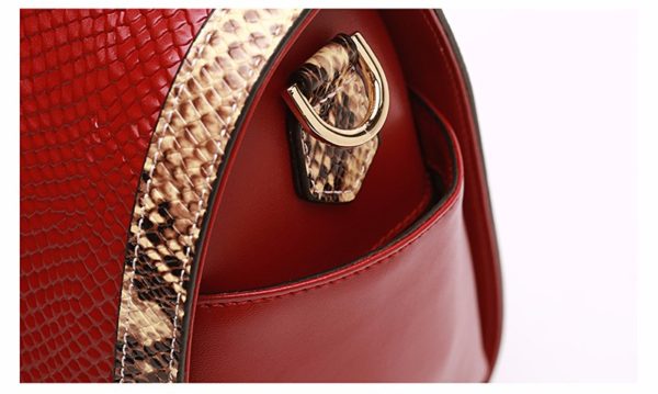 ZANY High Quality Fashion Snake Skin Ladies Leather Handbags - Image 8