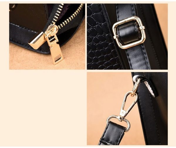 POISE Women Fashion Snake Pattern Leather Handbags - Image 7