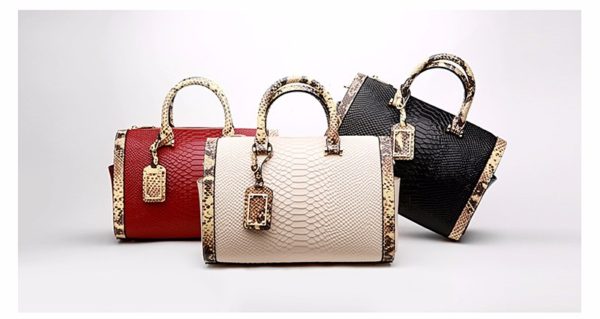 ZANY High Quality Fashion Snake Skin Ladies Leather Handbags - Image 4